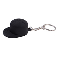 Nouvelle arrivée en gros 3D PVC caoutchouc chapeaux porte-clés en vrac Rap Star décoration porte-clés Promotion cadeaux pour sac