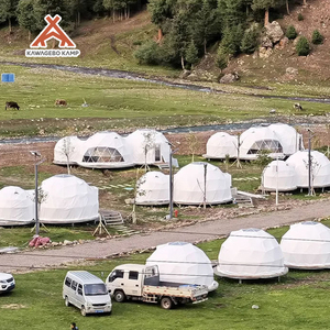 Dôme géodésique de luxe en PVC Kawagebo Kamp (KK) <span class=keywords><strong>5M</strong></span>+<span class=keywords><strong>5M</strong></span>+3M de diamètre, triple connexion, pour glamping, hôtel, resort, tente - Product Image 3