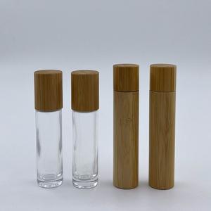 Botella de Aceite Esencial de 10 ml al por Mayor con Tapa de Bambú, <span class=keywords><strong>Pared</strong></span> Gruesa, Roll-on de Vidrio para Perfume, Roll-on de Viaje para Suero para Ojos, Gotero Sellado - Product Image 4