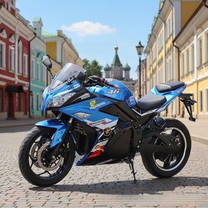 Motocicleta eléctrica de alta velocidad Little <span class=keywords><strong>Ninja</strong></span>, la más vendida en Rusia, con transmisión por cadena de 3000W, modelo Fire Tooth R3V6, vehículo eléctrico de 72V - Product Image 3