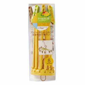 Mini parasole per lavanderia semicerchio tropicale con 8 clip per organizzare i tuoi vestiti - Product Image 1