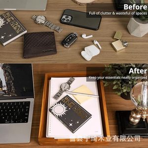 Mesa pequeña para volante de madera, soporte para portátil en el coche, mesa para tablet, mesa de comedor para coche, bandeja para coche - Product Image 1
