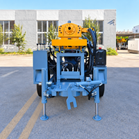Foreuse remorquable de puits d'eau 200m 300m 100HP diesel machine de forage de puits d'eau portable pour irrigation agricole
