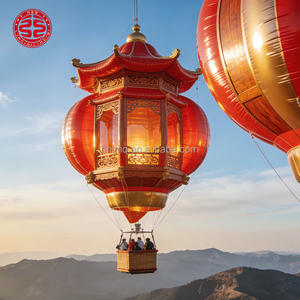 <span class=keywords><strong>Ballon</strong></span> à air chaud <span class=keywords><strong>gonflable</strong></span> 4 places en tissu <span class=keywords><strong>avec</strong></span> supports métalliques, décoration de Noël - Product Image 1