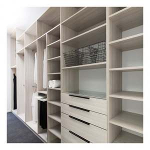 Armoire minimaliste Walk-In, couleur bois, armoire multi-espaces de rangement - Product Image 4