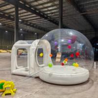Château gonflable transparent en PVC durable sur le thème de la maison à bulles pour la location d'événements d'anniversaire et de carnaval