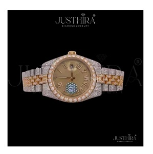 Indian Exporter Moissanite Diamond Quartz Watch Men Luminous Waterproof Sport Business <b>Wristwatch</b> Available For Sale - Product Image 1