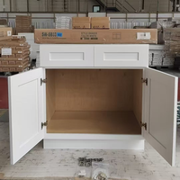 Armoire de cuisine Shaker en bois massif peinte sur mesure, directement de l'usine