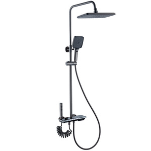 Pistola de rocío de la mañana, pantalla Digital inteligente gris, válvula mezcladora de ducha, hogar, apartamento presurizado, botón de Piano, Baño - Product Image 5