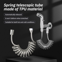 Tuyau de douche télescopique flexible moderne en PVC TPU YISHUI THRG003, avec écrou en laiton chromé 1/2 pouce, garantie 1 an, pour la plomberie (vente en gros)