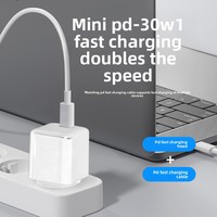 Chargeur mural USB-C mini GaN 30W avancé avec charge rapide PD 3.0 et protection OTP pour iPad Air 15/16 Pro Max et MacBook