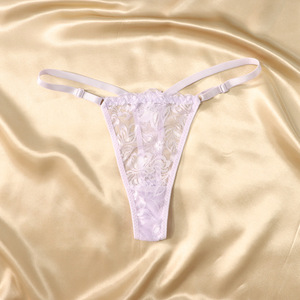 Tanga Sexy de Encaje Transparente de Talle Bajo para Mujer, Transpirable, de Alta Elasticidad, 10 Colores, Cintura Ajustable - Product Image 4