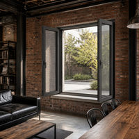 Fenêtre à battant à ouverture vers l'intérieur, en aluminium à rupture de pont thermique, double vitrage, avec moustiquaire, sur mesure, directement de l'usine