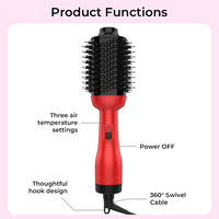 Prix usine 3 en 1 sèche-cheveux brosse 1200W haute puissance peigne à Air chaud curling lisseur peigne pour salon à domicile utiliser sèche-cheveux