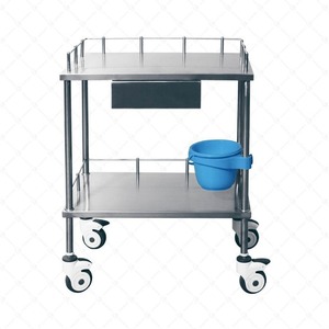 Carrito de Tratamiento Xin Yuchen, Totalmente de Acero Inoxidable, 670*420*900mm, Doble Plataforma, Carro para Instrumentos Médicos para Uso Hospitalario - Product Image 5