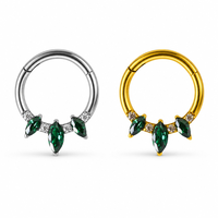Anneau de nez clicker en titane ASTM F136, bijoux de piercing hypoallergéniques, vente en gros directe usine