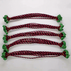 Faisceau de câblage torsadé vert personnalisé avec bornier, assemblage de câbles torsadés rouge-noir pour équipement de contrôle industriel - Product Image 2