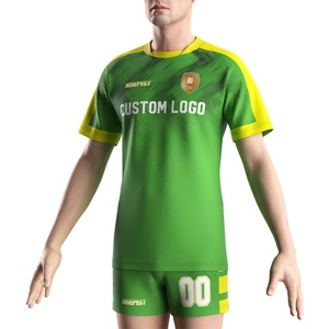 T-shirt et short de sport pour hommes et femmes, qualité supérieure, pour entraînement de rugby, football et fitness, col rond, pour équipes de musculation - Product Image 5