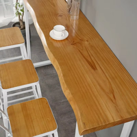 Table de bar murale moderne en bois massif à hauteur réglable, tabouret haut étroit pour usage domestique, hôtelier, commercial, café, salon de thé