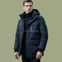 Parka d'hiver pour homme, imperméable, rembourrée de 90% de duvet de canard, style décontracté pour l'extérieur, fermeture éclair, veste haut de gamme pour la chasse, garde au chaud