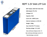 Sel Baterai LFP REPT CB29148112EA 3.2V 54Ah, Daya Tampak 6C, Grade EV, Grade A, Baru, Sel Prismatik Berdaya Tinggi