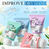 SADOER Crème Mains Hydratante et Régénérante Florale au Vaseline et Glycérine 30g*4 – Absorption Facile pour une Peau Nourrie en Automne et Hiver