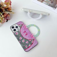 Coque de luxe scintillante pour iPhone 18 17 Pro Max avec cordon de maintien et béquille, étui arrière antichoc orné de strass étincelants