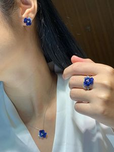 Ensemble de bijoux Xinfly de luxe en or 18 carats, design élégant de fée bleue avec saphir et diamant, extrêmement accrocheur pour les soirées - Product Image 5