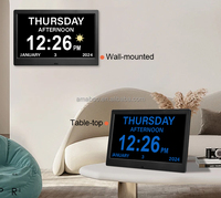Horloge Murale Personnalisable de Prière Islamique Athan Azan, Horloge IPS 10 Pouces Numérique Calendrier Journalier avec Application de Prière