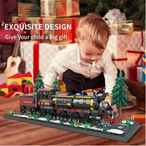 Đồ Chơi C0377 1232Pcs Giáng Sinh <span class=keywords><strong>Train</strong></span> Mô Hình Xây Dựng Khối Nhựa PC Set Cho Trẻ Em <span class=keywords><strong>Train</strong></span> Moc Gạch Cho Trẻ Em - Product Image 2