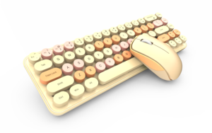 MOFii Ensemble clavier et souris sans fil filles bureau mignon illustration carnet de bureau compact en 2024 - Product Image 2