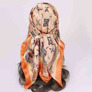 Customized <b>square</b> <b>Scarves</b>, Pure Cotton Sports Headbands and <b>Scarves</b>. Silk-like Texture, Custom Digital Printing. - Product Image 2