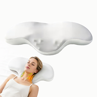 Oreiller cervical ergonomique orthopédique en mousse à mémoire de forme, rembourrage en polyester amovible, luxe personnalisable, gonflable, sommeil profond