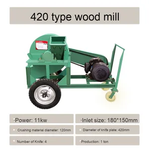 Broyeur/Déchiqueteur de Bois Mobile 220V avec Télécommande, Moteur, Pompe à Engrenages et Broyeur à Roulements pour Branches, Produit de la Sciure - Product Image 6