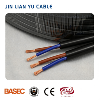 Câble enroulé torsadé RVV étanche, modèle IE4, isolé, gaine en caoutchouc, 24 AWG, 450V/750V, en cuivre, pour moteurs submersibles et puits profonds