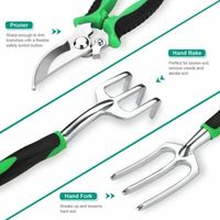 Ensemble d'outils de jardin robustes SUNSHINE 9 pièces en alliage d'aluminium et acier, outils à main pour travaux extérieurs, sac de jardin personnalisable OEM