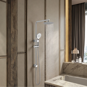 Colonne de douche murale chromée haute pression avec barre coulissante réglable, certifiée Watermark, pour salle de bain - Vente en gros - Product Image 5