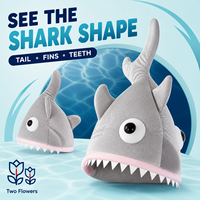 Chapeau en peluche Requin - Nouveauté très prisée pour adultes, imperméable, durable, idéal pour les activités de plein air, Halloween, cosplay, fêtes et le Poisson d'avril