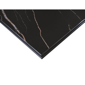 Mesa Extensible Romeo Rectangular Sahara Negra con Patas de Cerámica Bronce X para Comedor Interior - Product Image 6