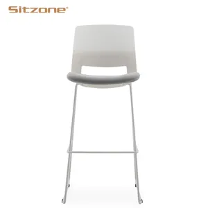 Discount Modern Designer Bar Furniture Plastic Back High Bar Stool Chairs