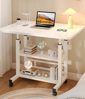 Bureau d'ordinateur moderne à roulettes, petit bureau de rangement, roulettes, petit espace, table d'écriture portable, bureau à domicile, étude, table pliante mobile