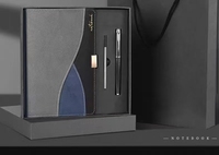 Ensemble cadeau carnet et stylo Tan Wave avec boîte personnalisée pour cadeaux de bureau et commandes en gros