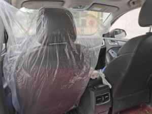 Funda de Asiento de Coche Completa de Plástico PE de Alta Calidad Leizhou, Transparente, Modelo X5, Delantera/Trasera, Compatible con Airbag y Volante - Product Image 3