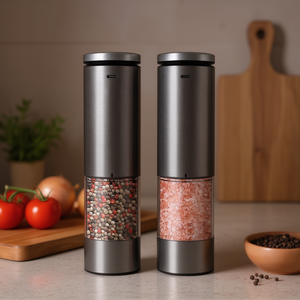 Ensemble de moulins à poivre électriques avec noyau en céramique, en acier inoxydable SUS304, alimentation USB, éclairage LED, chargement Type C, outil de cuisine pour moudre - Product Image 2