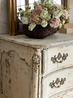 Table de toilette autoportante de style français de luxe en bouleau massif à 3 tiroirs avec panneaux en contreplaqué pour chambre à coucher, salon et décoration intérieure