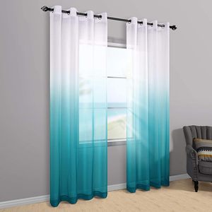 <span class=keywords><strong>Rideaux</strong></span> en tulle de polyester cristallin ultra-légers imprimés sur mesure avec un dégradé de couleurs arc-en-ciel pour un effet drapé décoratif - Product Image 1