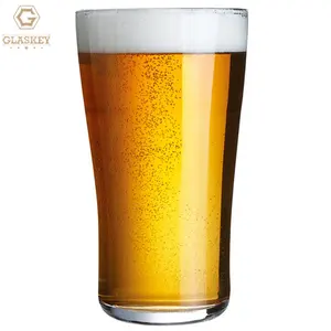Vasos de cerveza de sublimación con logotipo personalizado, vasos de cerveza Pilsner artesanales transparentes, artículos promocionales de cerveza