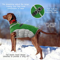 Veste à capuche imperméable pour chien Vêtements d'hiver Pyjamas Outfit avec motif imprimé Manteau pull vierge pour chiens
