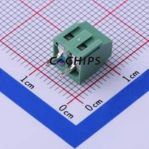 JL124D-35002G01 Screw Terminal Block Through hole Component (THT),P=3.5mm Connector 1x2P 3.5mm Green Through Hole - Product Image 2