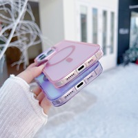 Étui de téléphone antichoc en métal avec cadre d'objectif dégradé, design chinoiserie magnétique pour 11-17 Pro Max 16E/17Air